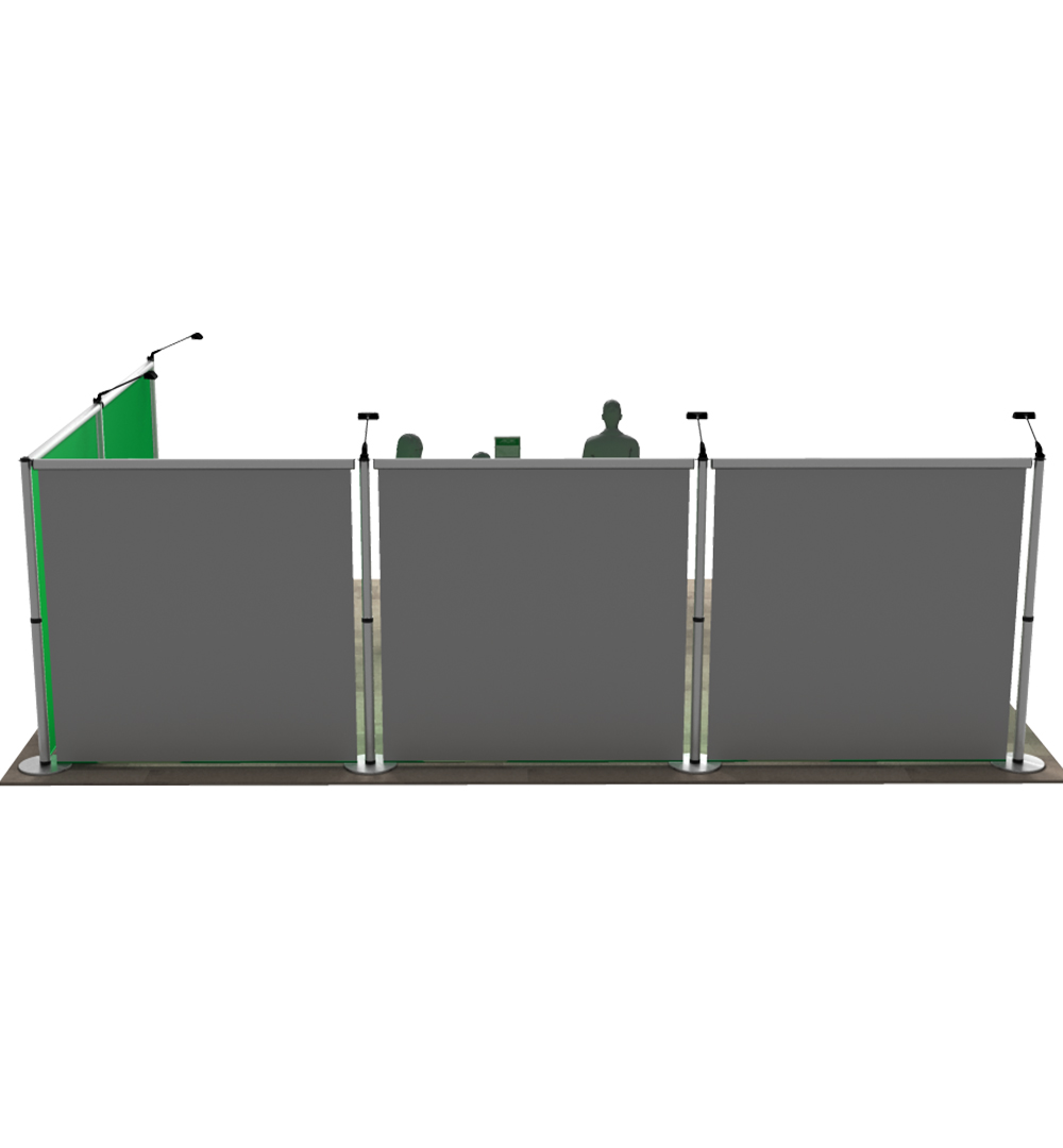 Messestand Roll-Up Modular L5 Form - Rückseite