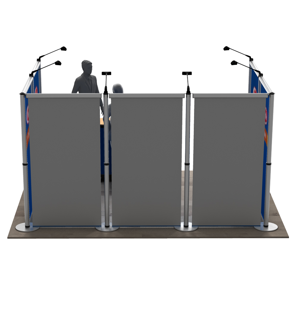 Messestand Roll-Up Modular U2 Form - Rückseite