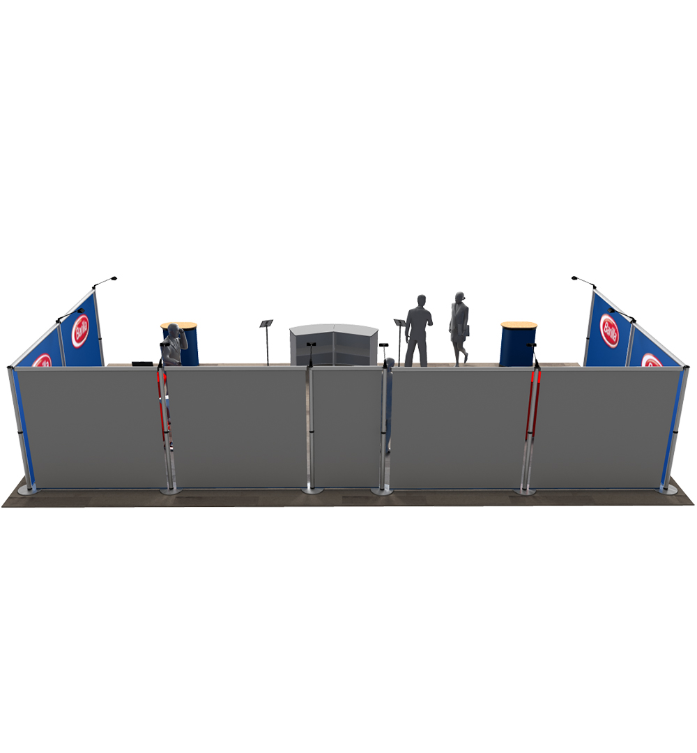 Messestand Roll-Up Modular U7 Form - Rückseite