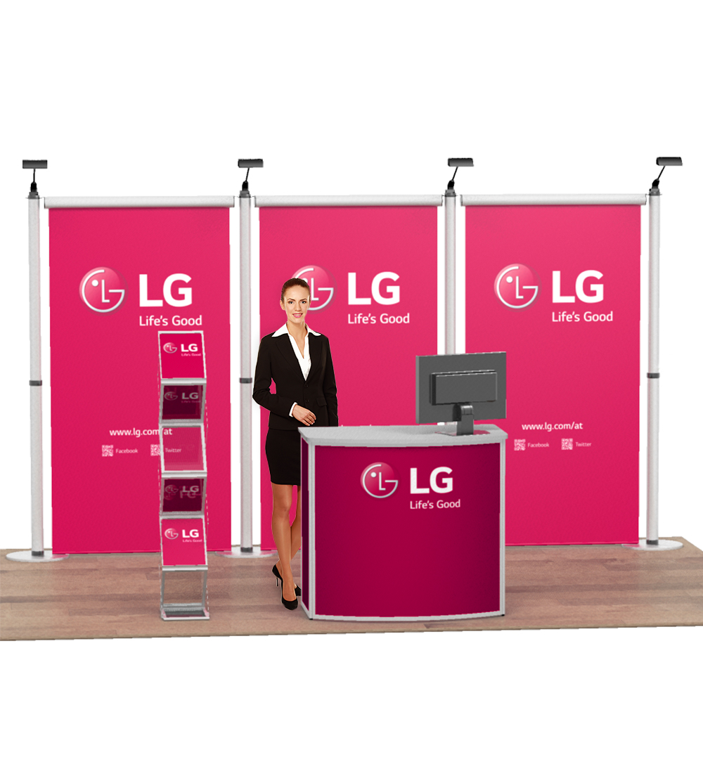 Messestand Roll-Up Modular W2 Form