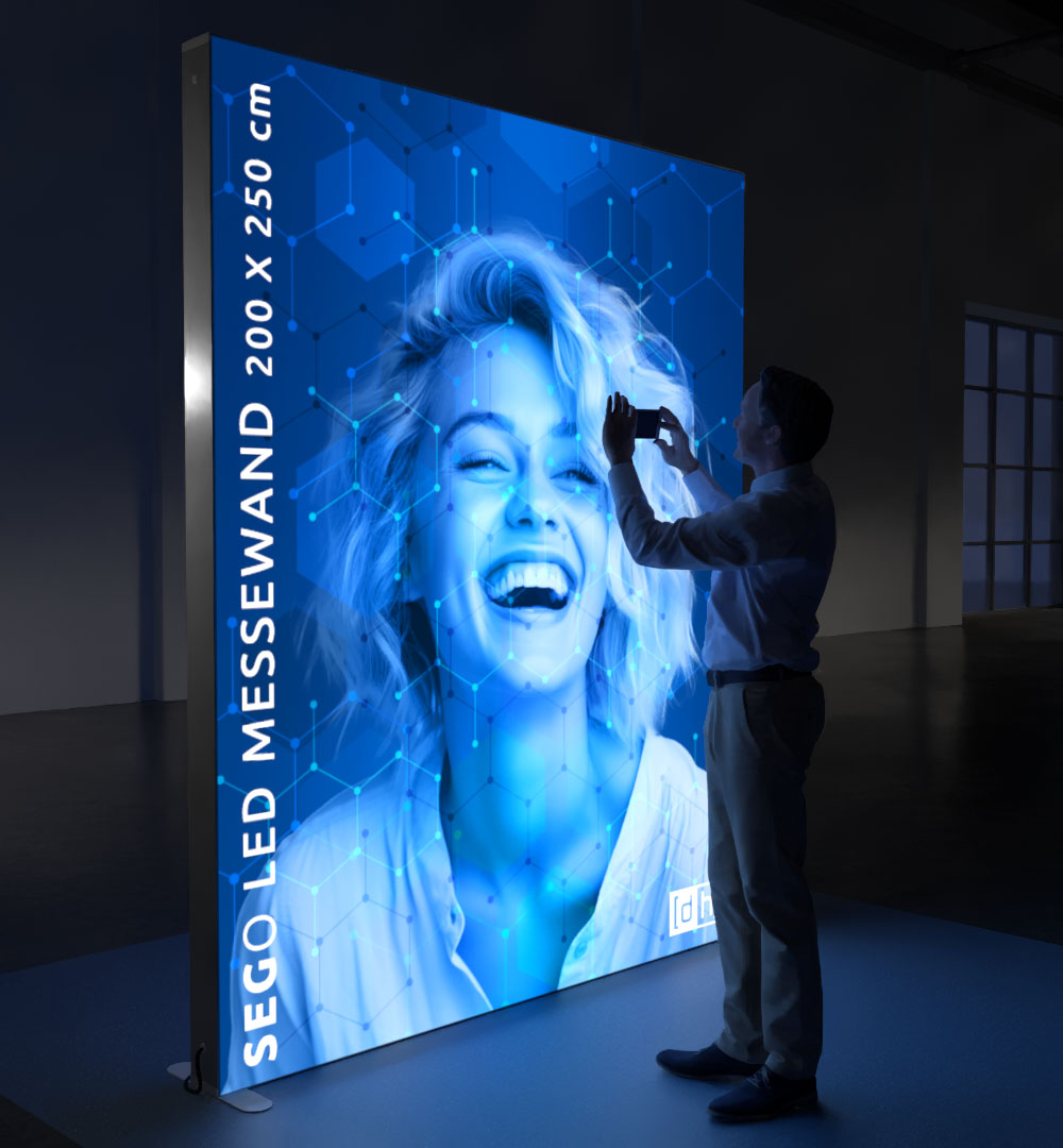 SEGO LED Messewand - Breite 200cm - Live 01