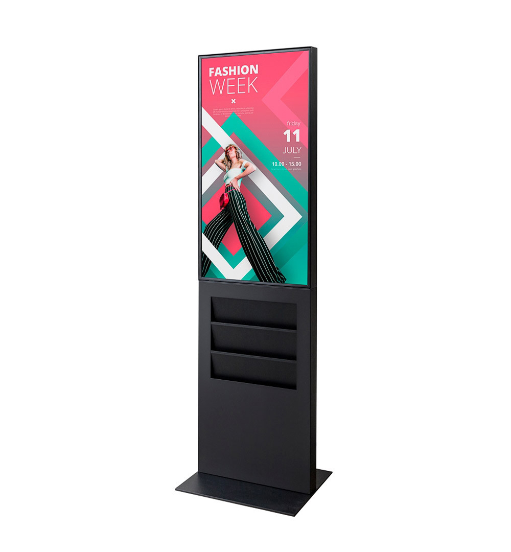 Smart Line Digitale Infostele Regal 6 x A4 mit 43