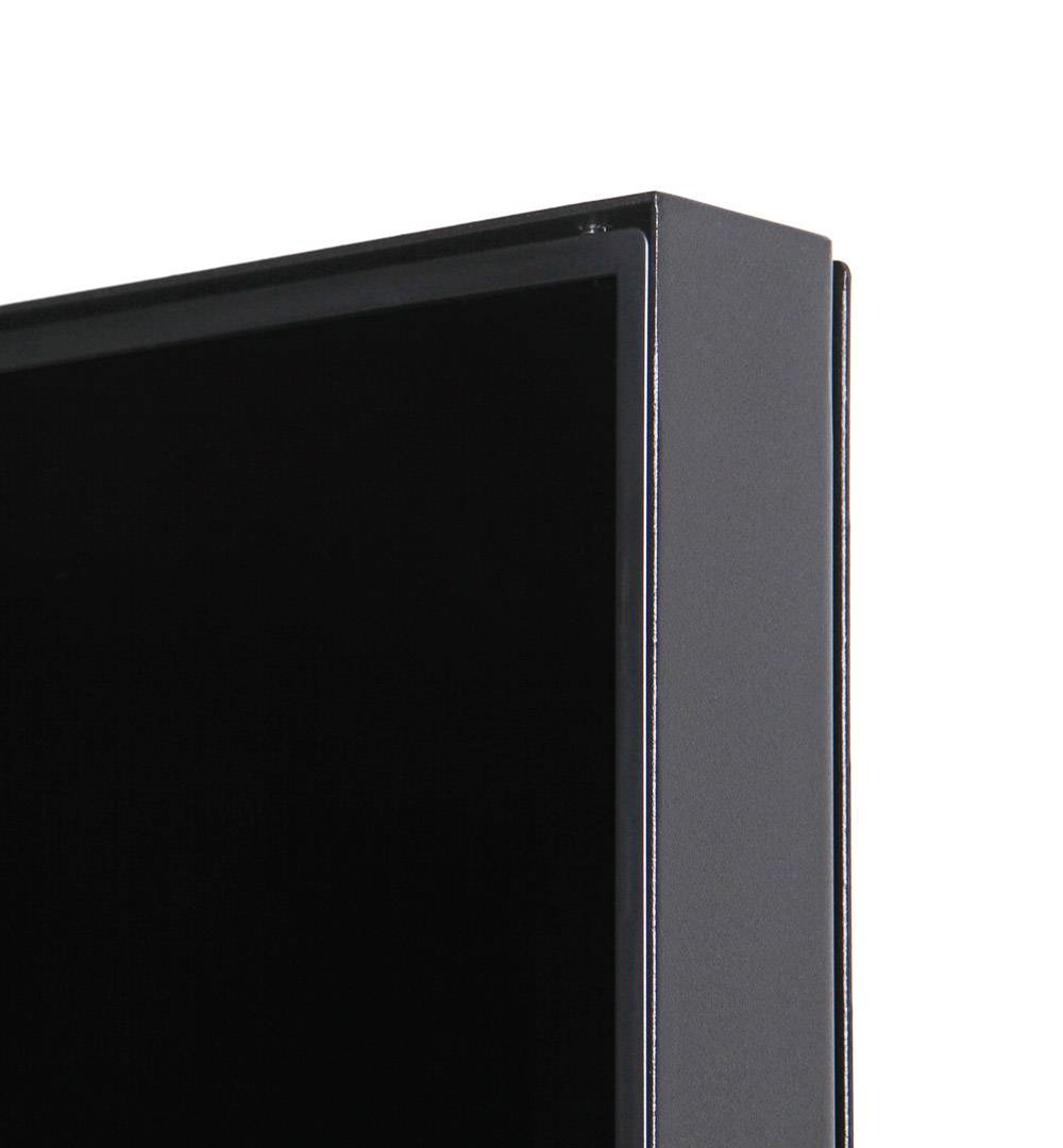 Smart Line Digitale Infostele Regal 6 x A4 mit 43 Zoll Samsung Bildschirm - Rahmendetails schwarz 01