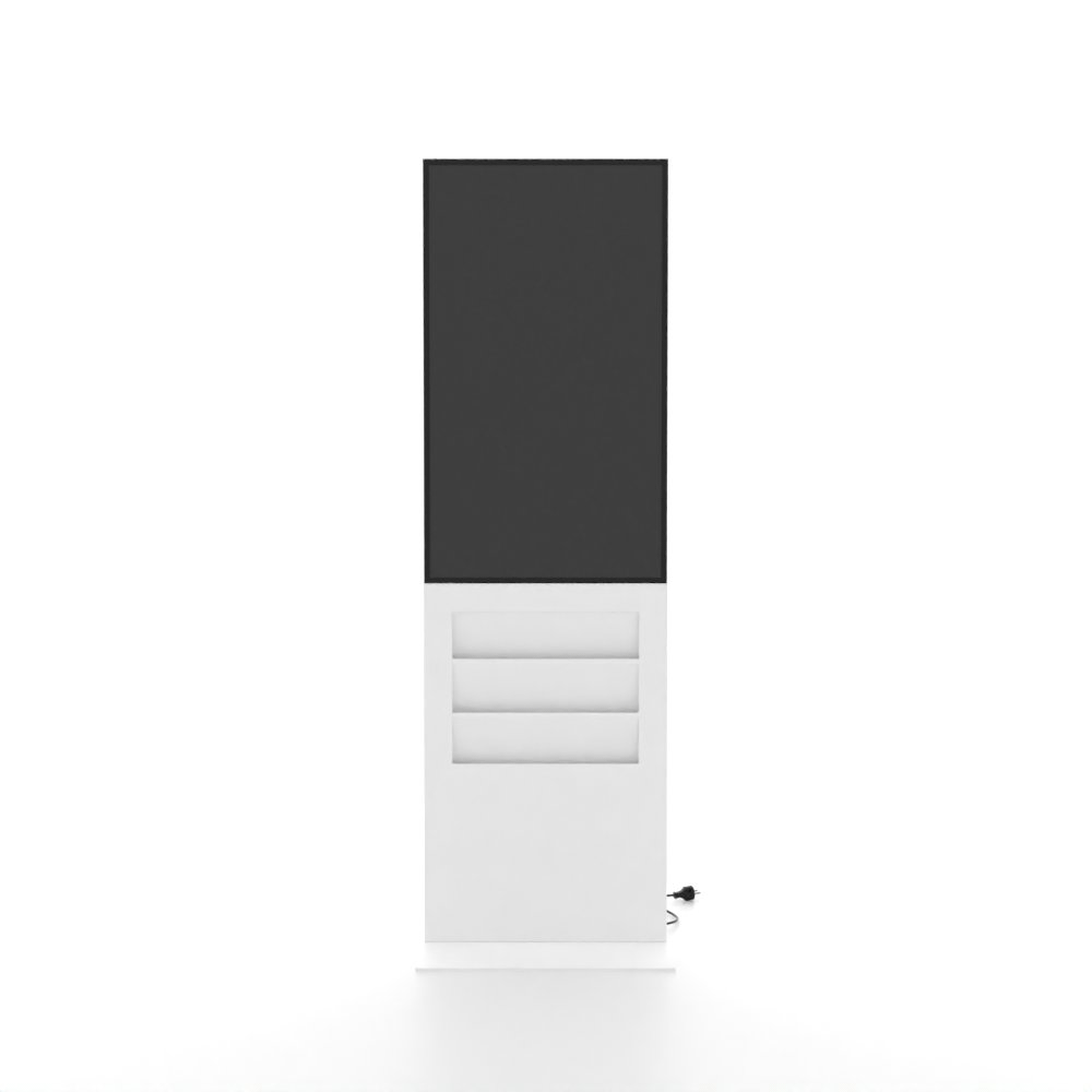 Smart Line Digitale Infostele Regal 6 x A4 mit 43 Zoll Samsung Bildschirm - GIF 360 Grad ohne Anzeige 