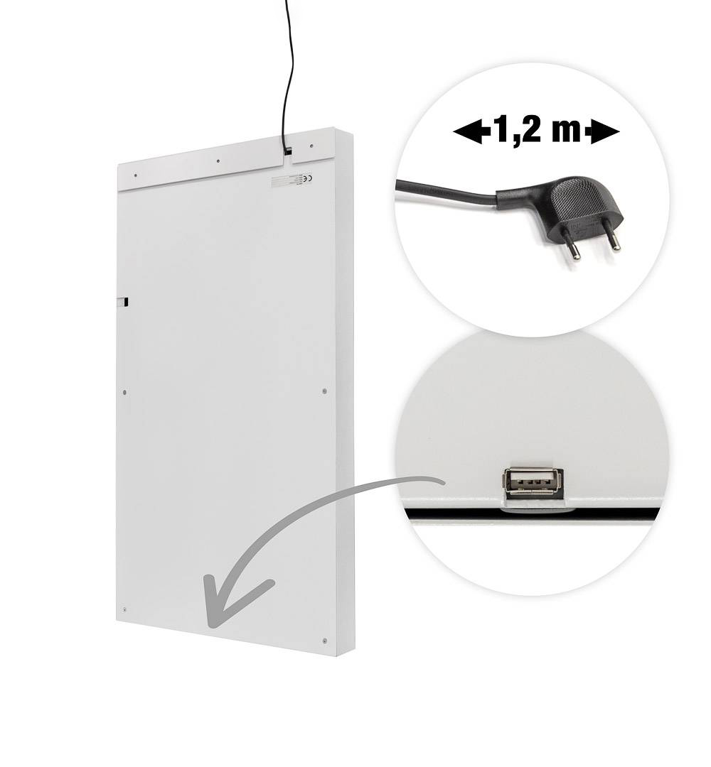 Smart Line Digitales Panel mit Samsung Bildschirm Weiß - Elektronische Verbindungen im Detail 