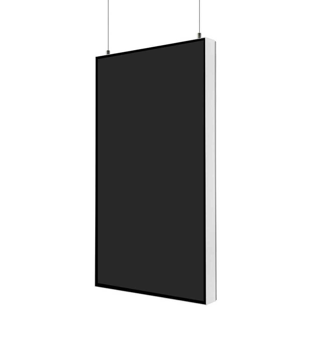 Smart Line Digitales Panel mit Samsung Bildschirm Weiß - System mit Abhängeset