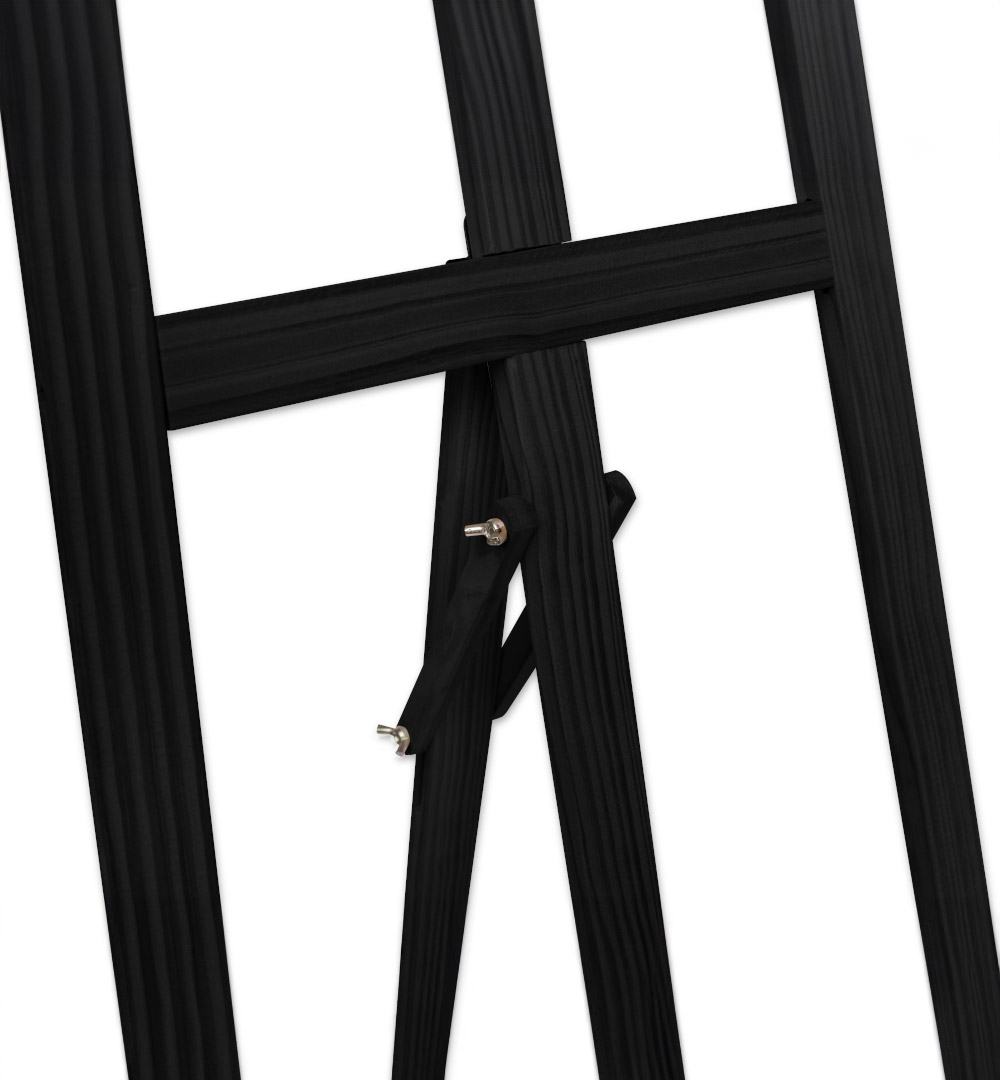 Staffelei aus Holz Schwarz - Gestell im Detail