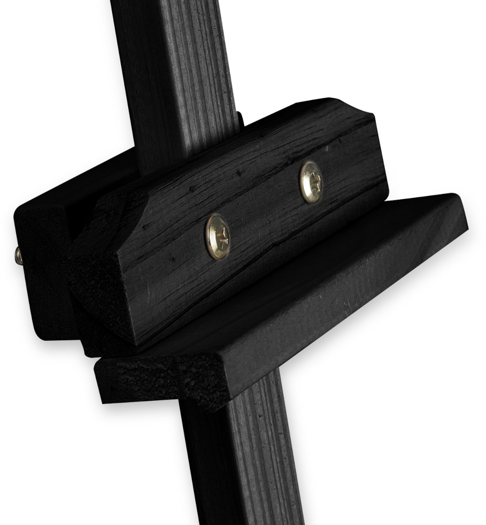 Staffelei aus Holz Schwarz - Klemme