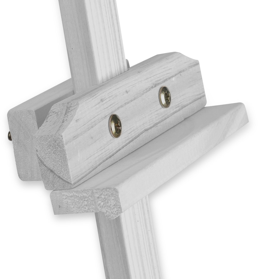 Staffelei aus Holz Weiß - Klemme
