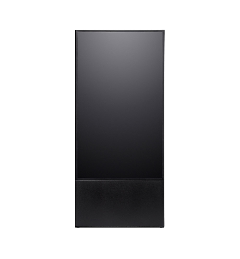 StreamLine Digitaler Kundenstopper mit 43" Samsung-Bildschirm Schwarz - Vorderseite