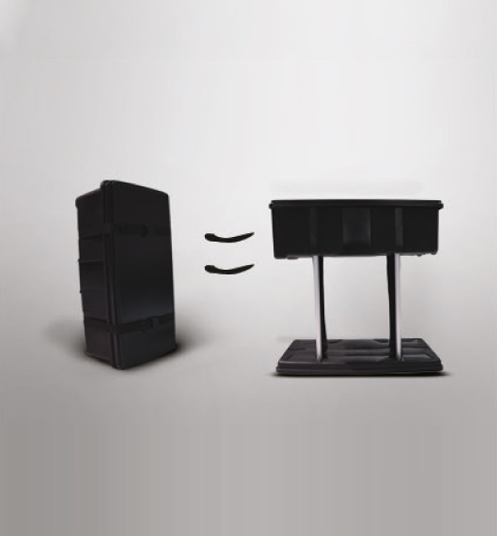 Textil Koffertheke - 2in1