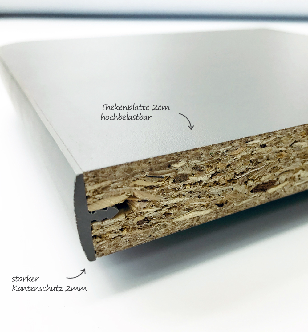 Dreieckstheke Curved - Thekenplatte