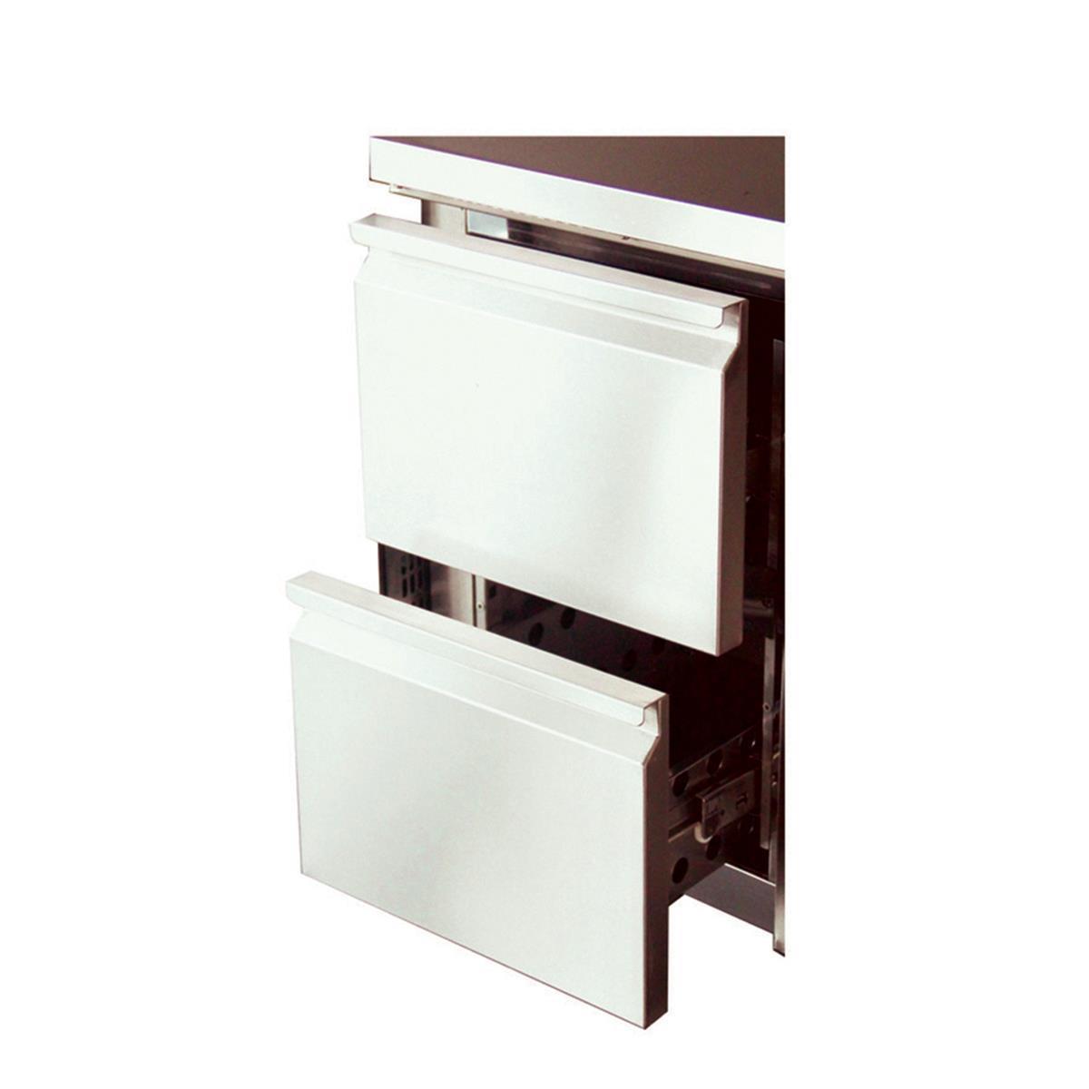 2er Schubladenblock 1/2+1/2 für Kühltisch 700 Serie - THP