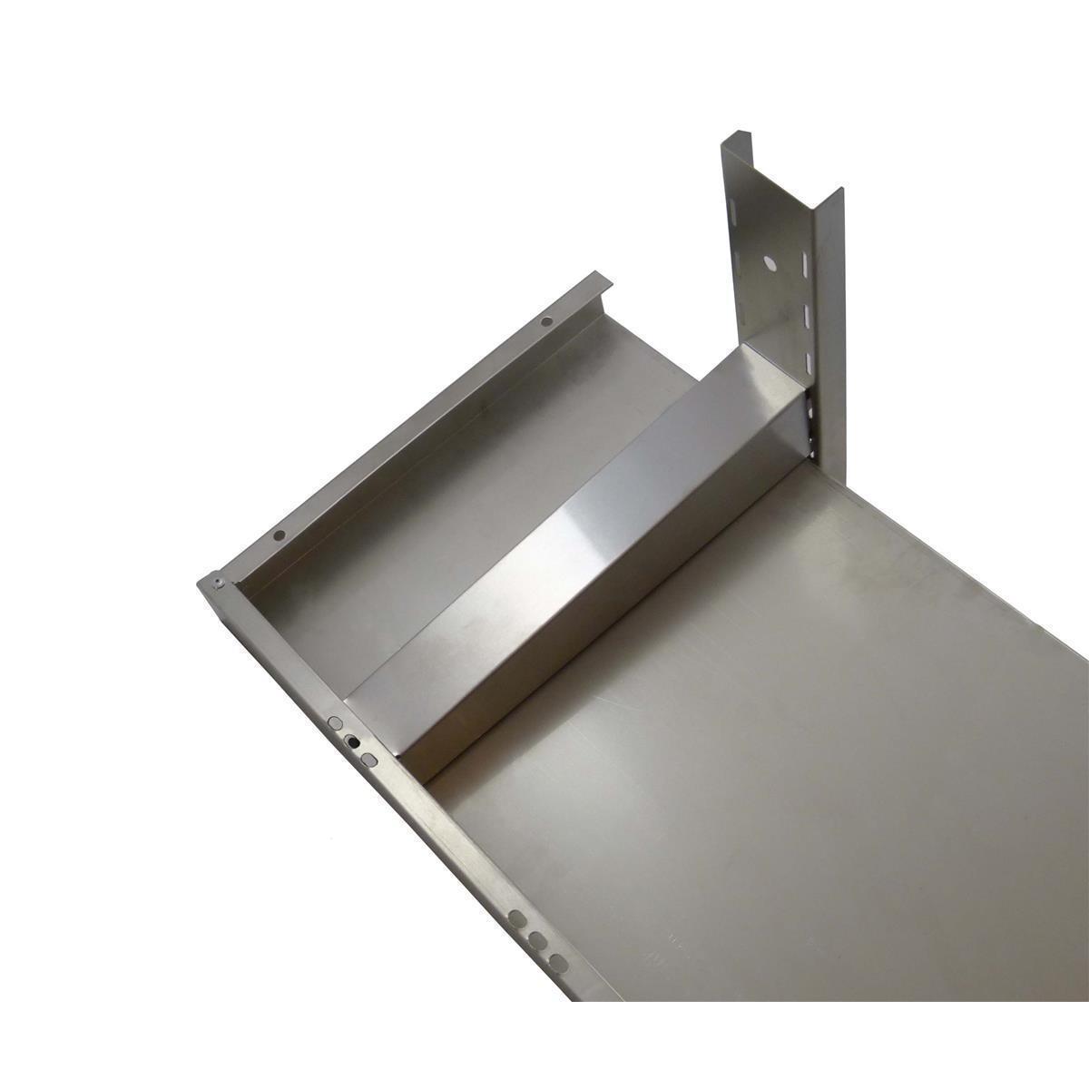 Wandbord Edelstahl verstärkt, 1 Boden, 60x30