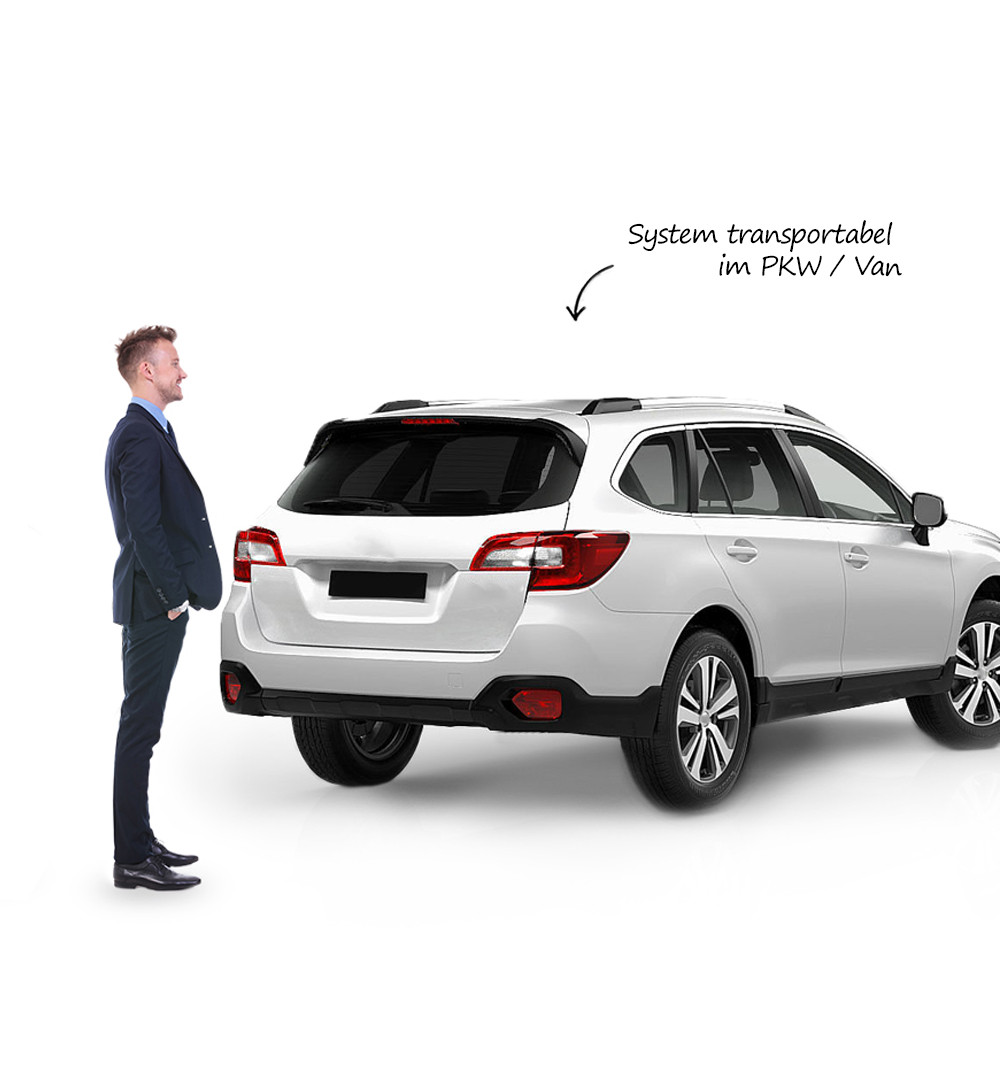 Messestand Roll Up Modular W1 Form - Transport