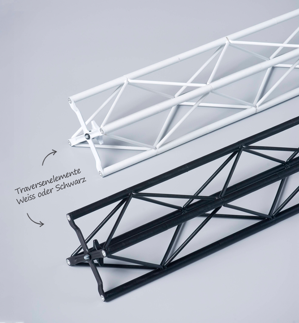 Traversensystem Elemente - schwarz, weiß