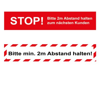 BODENAUFKLEBER ABSTAND