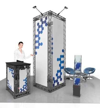 MESSESTAND TRAVERSEN SÄULEN FORM