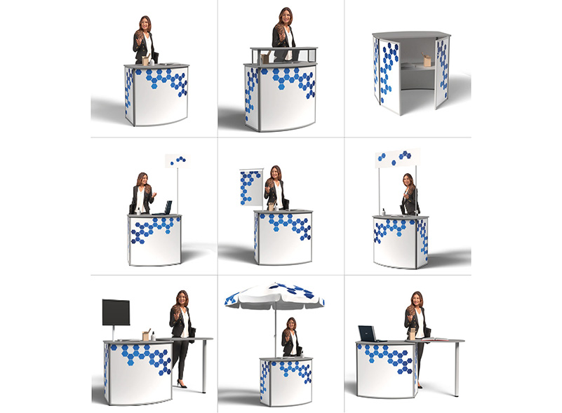 Flexible und modulare Messetheken