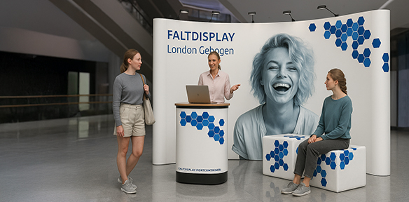 Faltdisplays & Messewände – mobile Präsentationssysteme