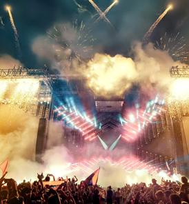 Festival-Scheinwerfer für spektakuläre Lichtshows bei Open-Air-Events