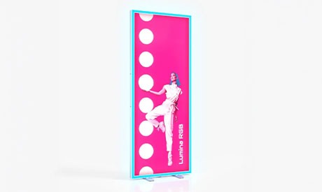 Lightbox Lumina mit beleuchtetem Druck und farbigem RGB-LED-Leuchtrahmen