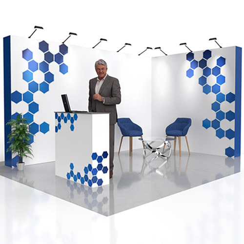 Messe Eckstand Detailansicht Eckstand auf einer Messe