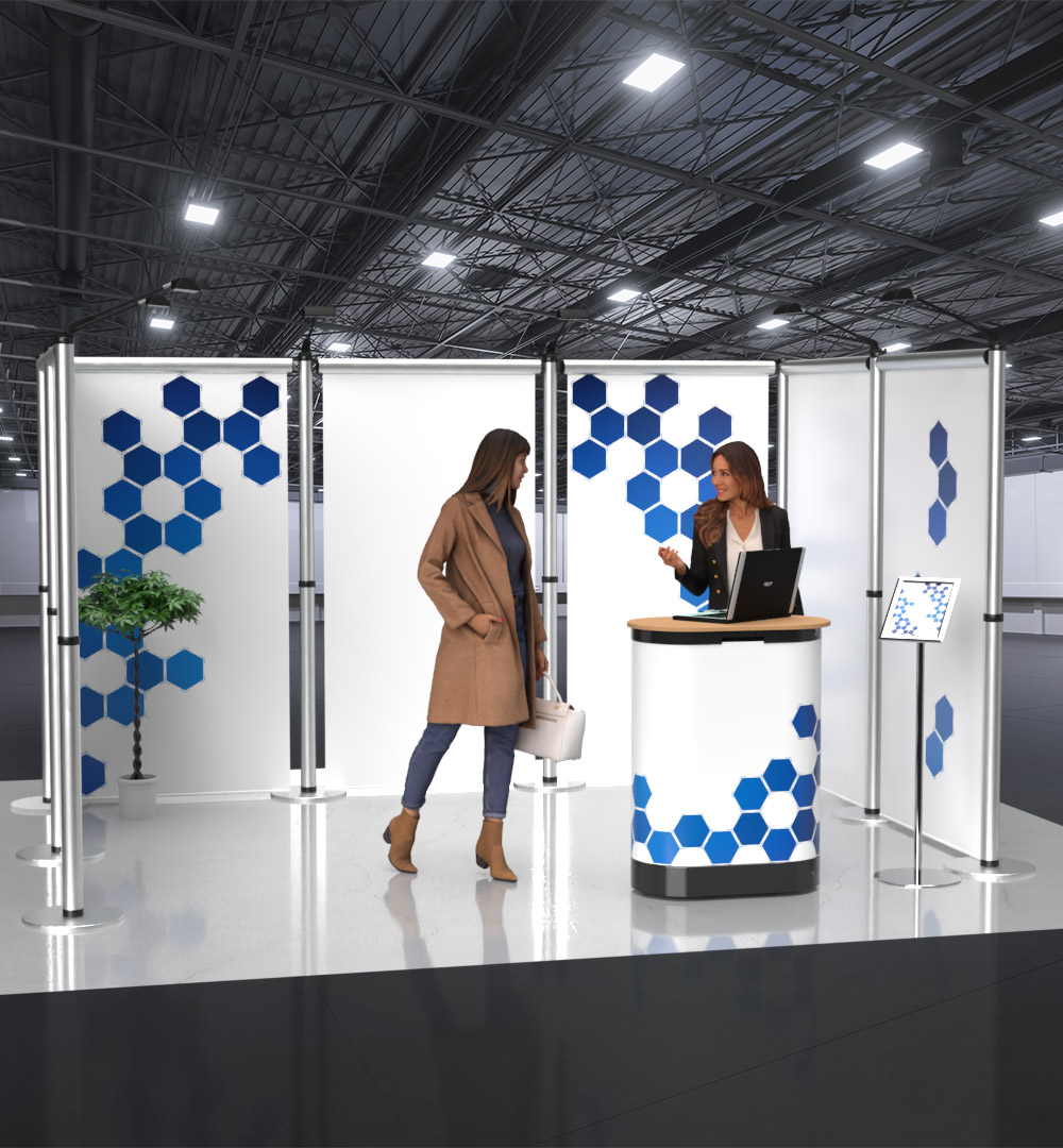 Messestand Roll-Up Modular U2-Form