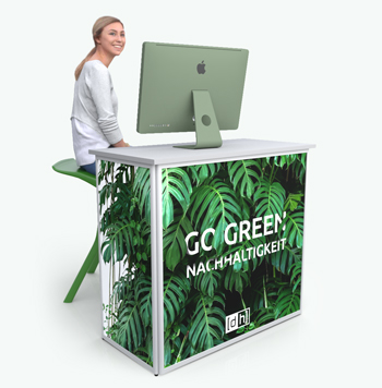 Nachhaltige Messetheken – Produktion im eigenen Druckhaus