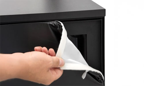 Textil-Messetheke – Produktdarstellung