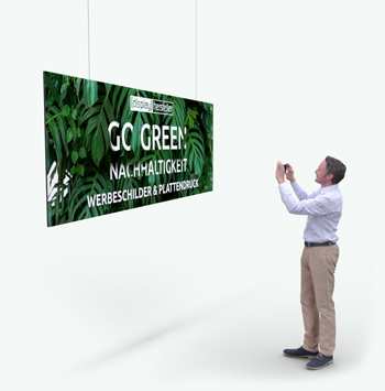 Nachhaltige Werbeschilder von displayhersteller Nachhaltigkeit bei Werbeschildern