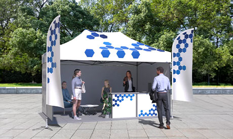 Outdoor Messestand für Events, Roadshows und Promotion im Freien