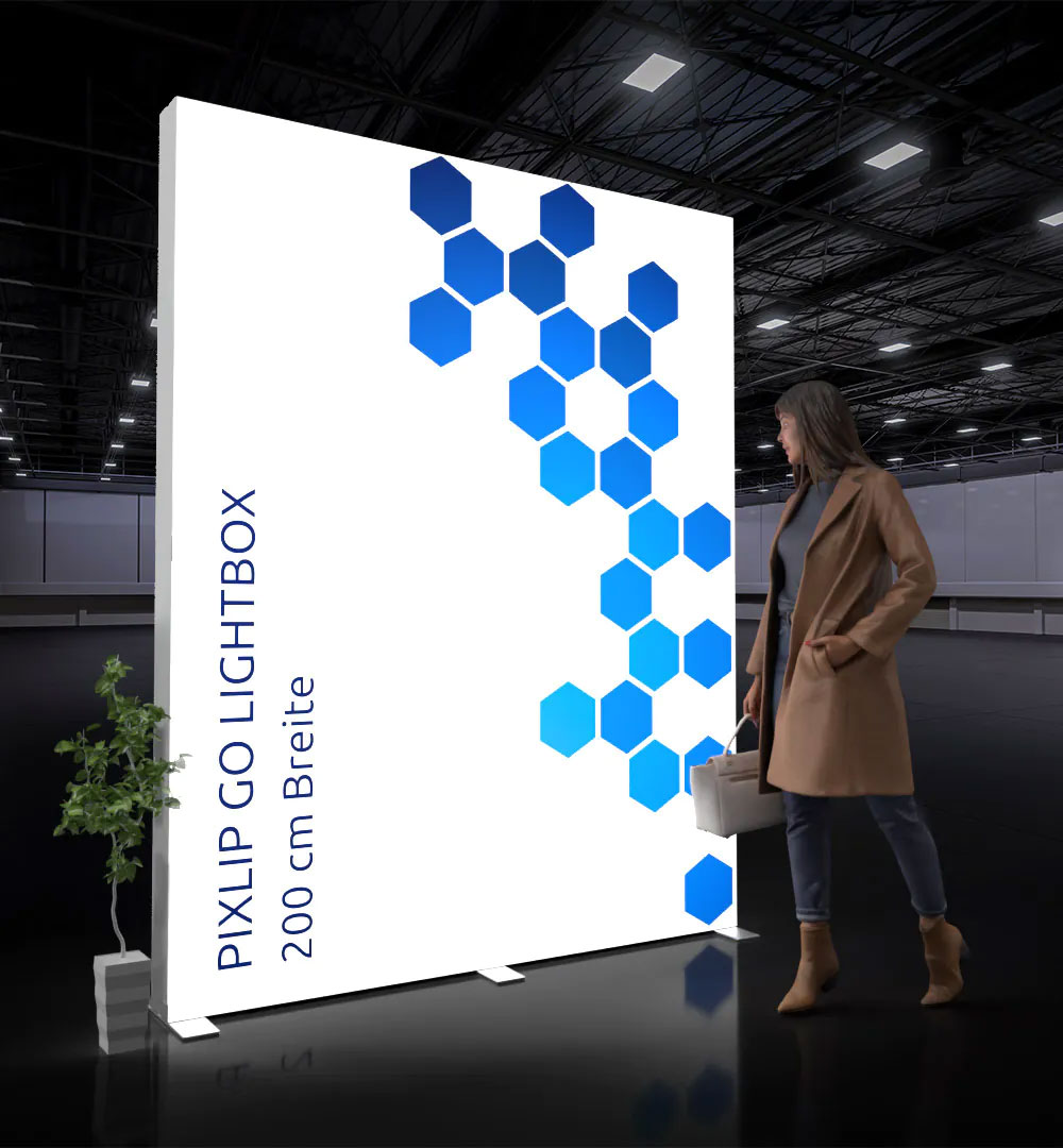 PIXLIP GO Lightbox – Frontansicht