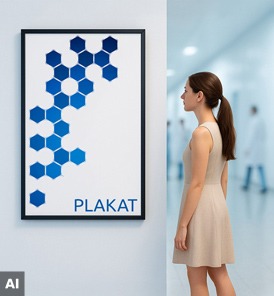 Plakat in einer Arztpraxis mit Gesundheitskampagne und Impfhinweisen im Wartebereich