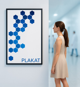 Plakat in einer Arztpraxis mit Gesundheitskampagne und Impfhinweisen im Wartebereich