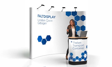 Mobile Promotionwand mit individuellem Druck für Aktionen und Veranstaltungen