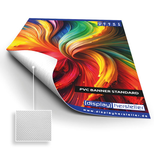 Roll-Up Banner auf Standard PVC Plane 510g/m² – robust & günstig Standard PVC Plane 510g/m²