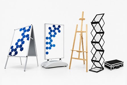 Werbeaufsteller und Werbeständer für POS, Messe und Event