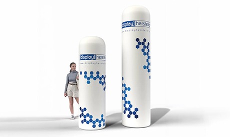 Werbesäulen mit Druck für Messe, Foyer und POS