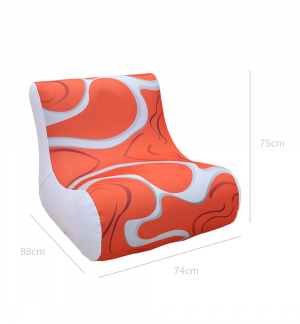 Aufblasbarer Sessel bedruckt - Maße