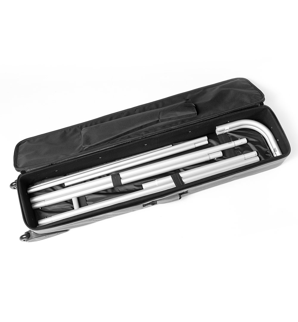 Faltwand Textil Evolution Board B - Gestell Lieferumfang Transporttasche