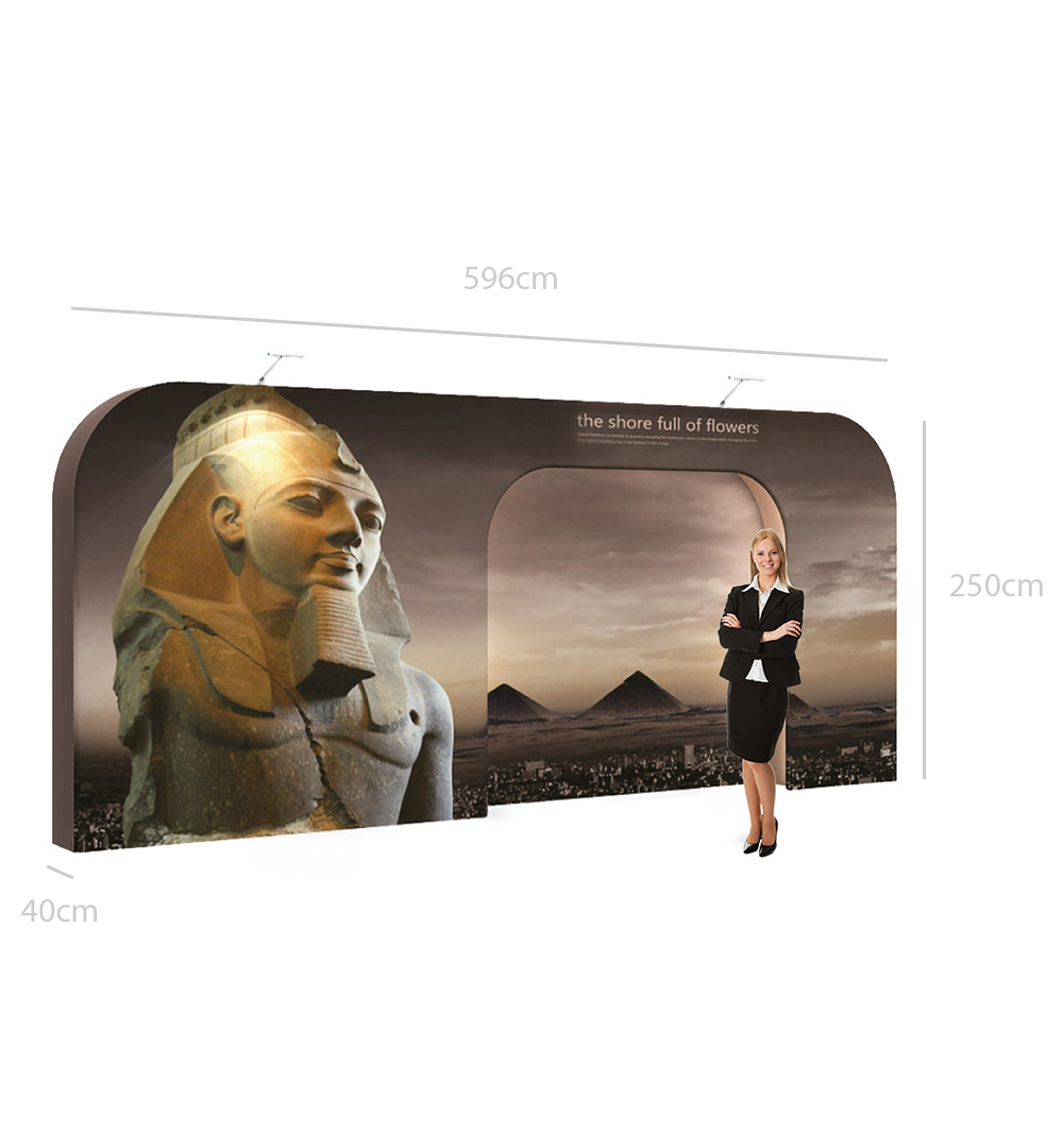 Faltwand Textil Evolution Wall 3D Gate A - Abmessungen