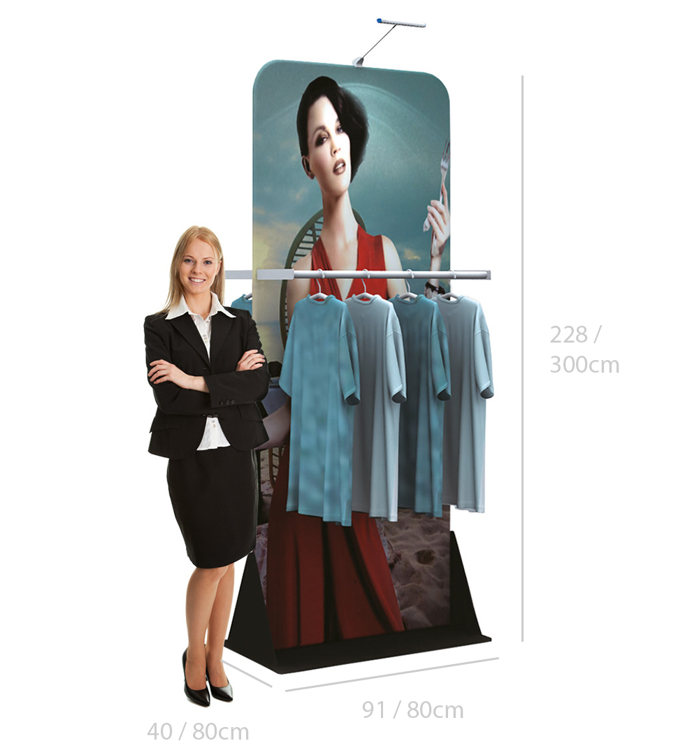 Faltwand Textil Evolution Board B - Abmessungen