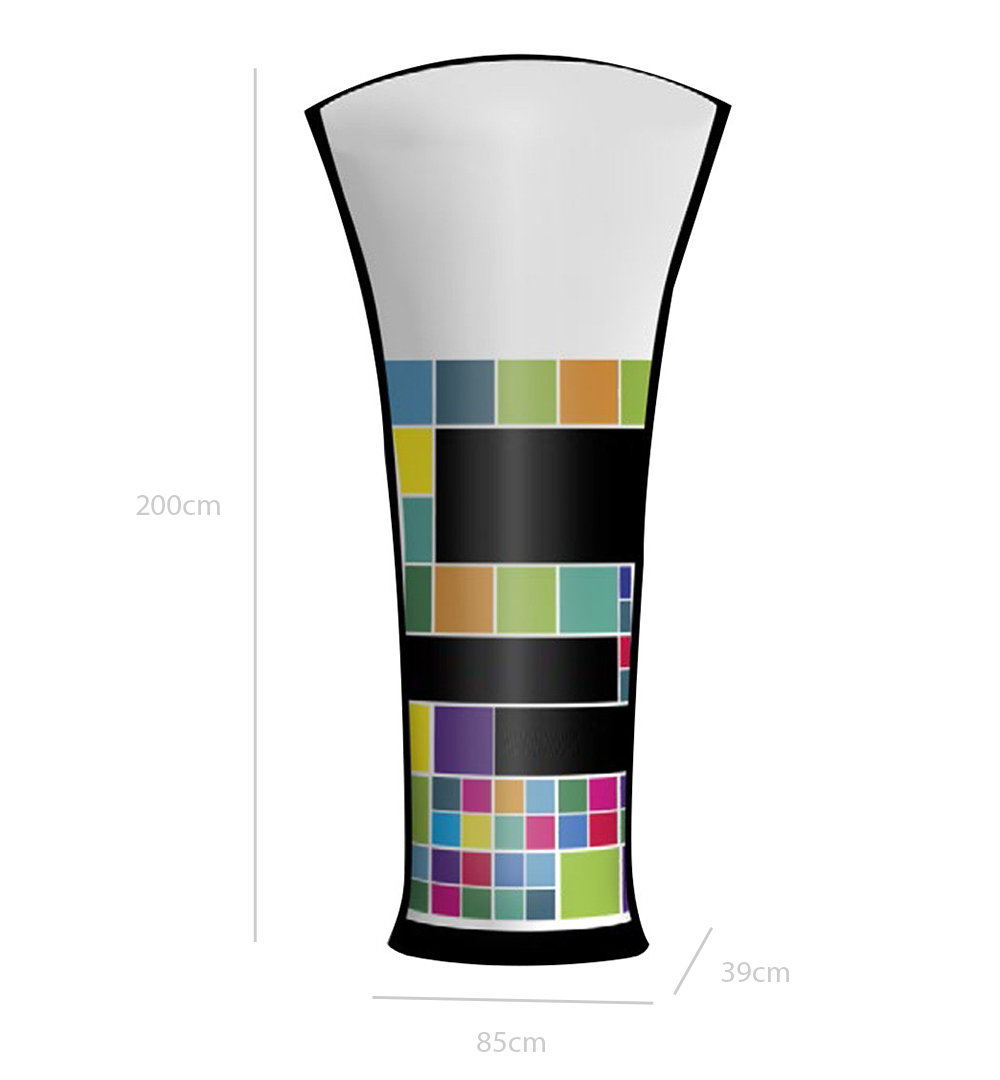 Faltwand Textil Evolution Shield B - Abmessungen