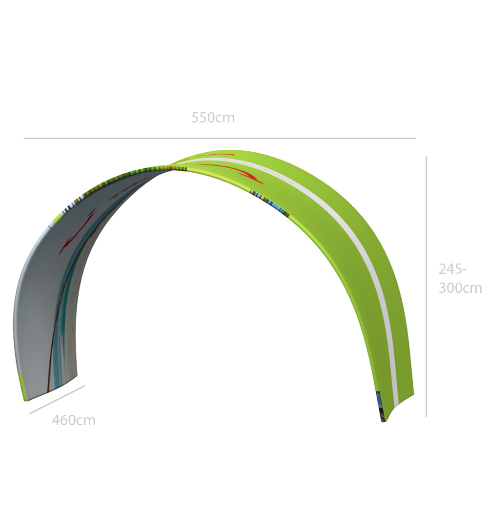 Faltwand Textil Evolution Tunnel - Abmessungen