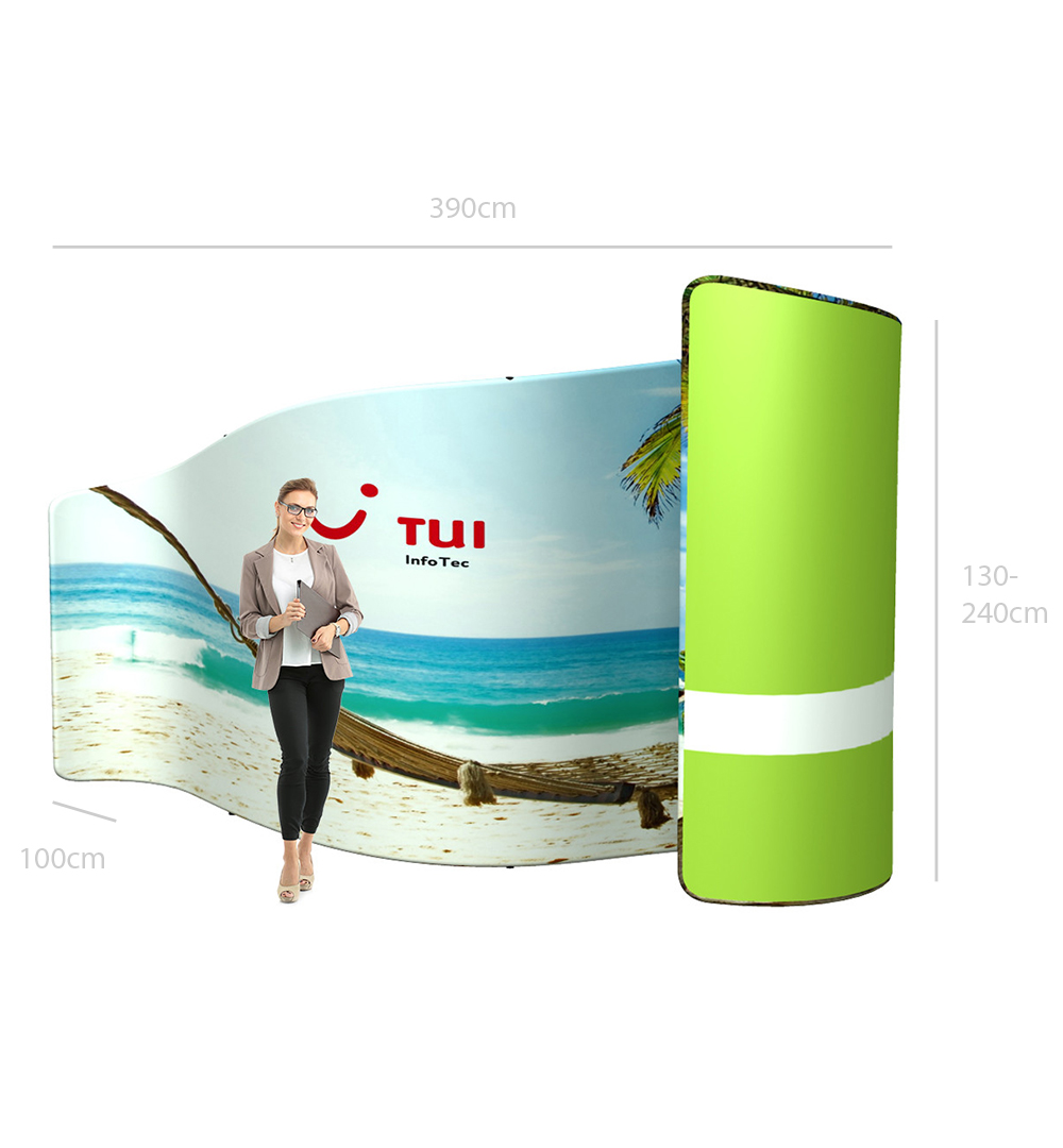 Faltwand Textil Evolution Twister A - Abmessungen