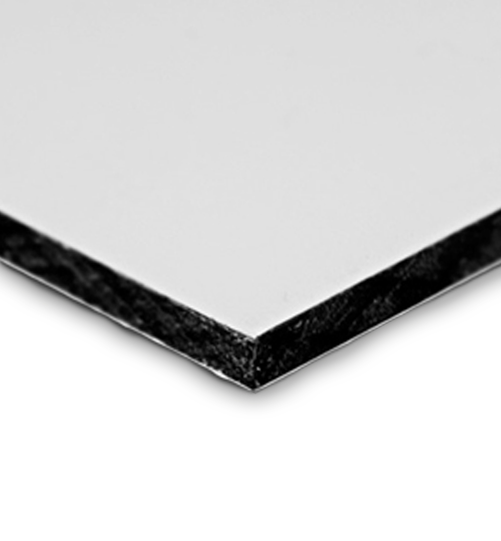 silber UV-beständig Alu-Verbundplatte schwarz weiss 