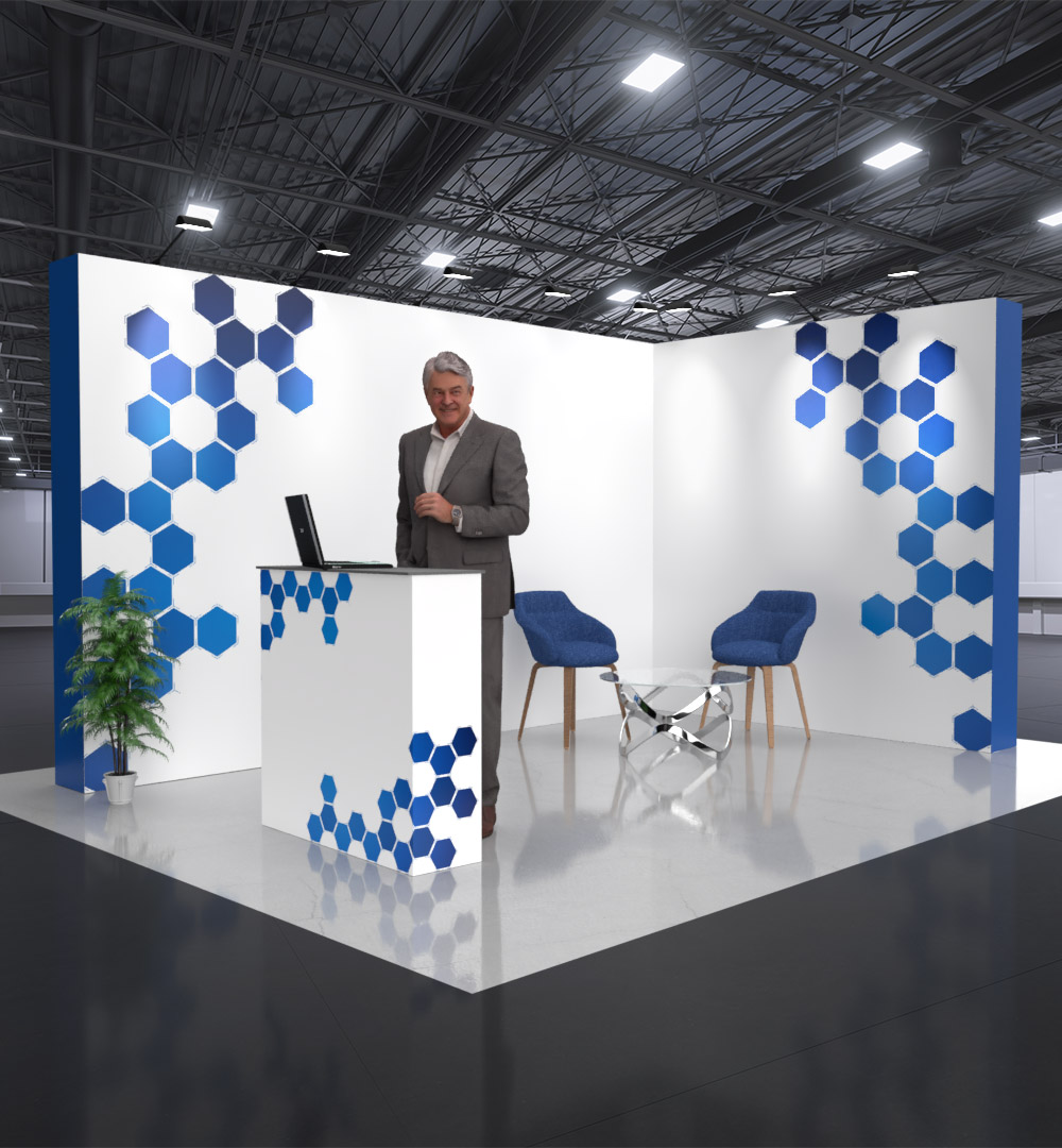 Messestand Faltdisplay Pop-Up MODULAR 102