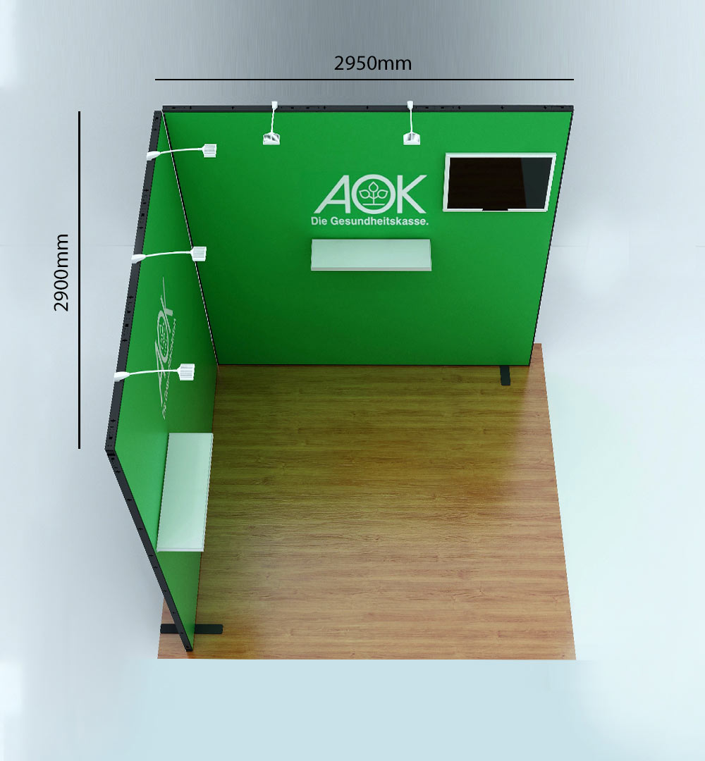 Messestand Multi-Frame L3 Form - Abmessungen