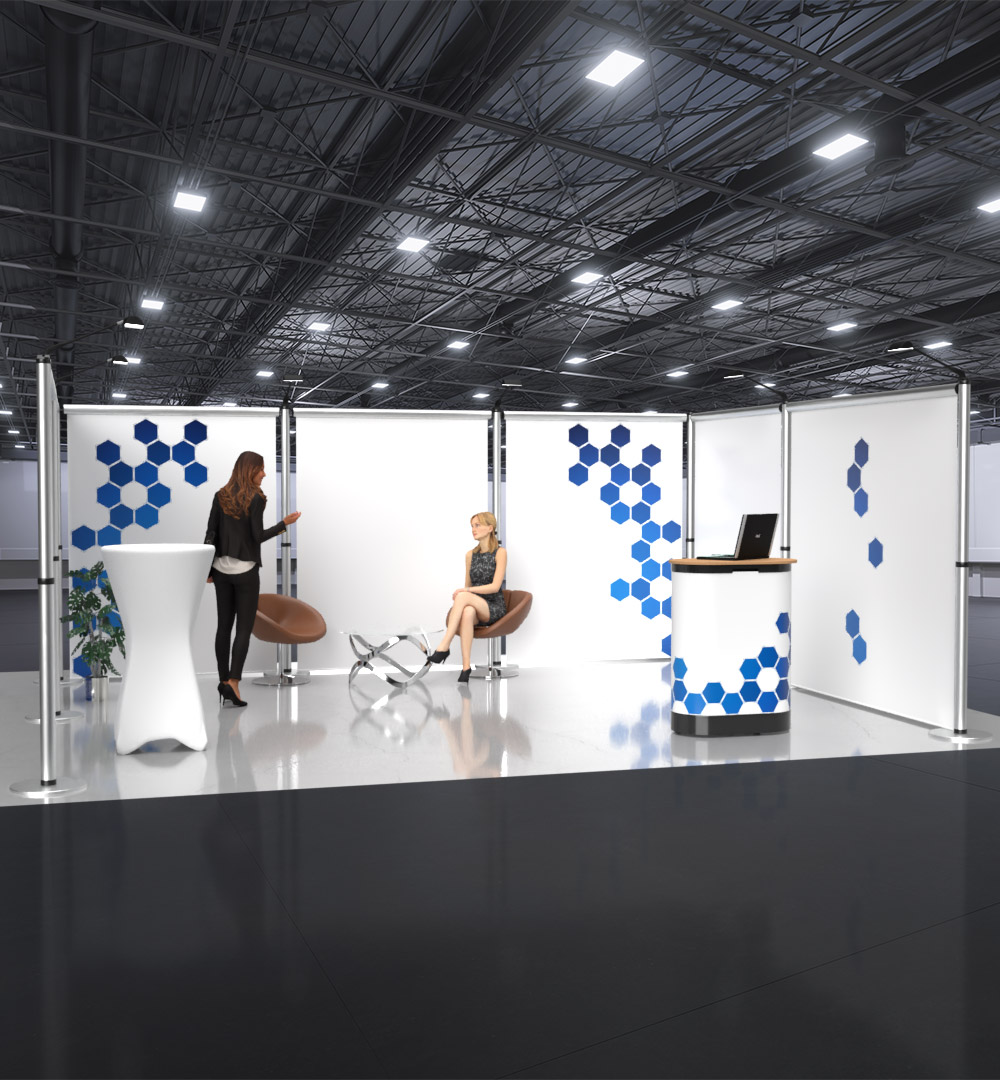 Messestand Roll Up Modular U3 Form